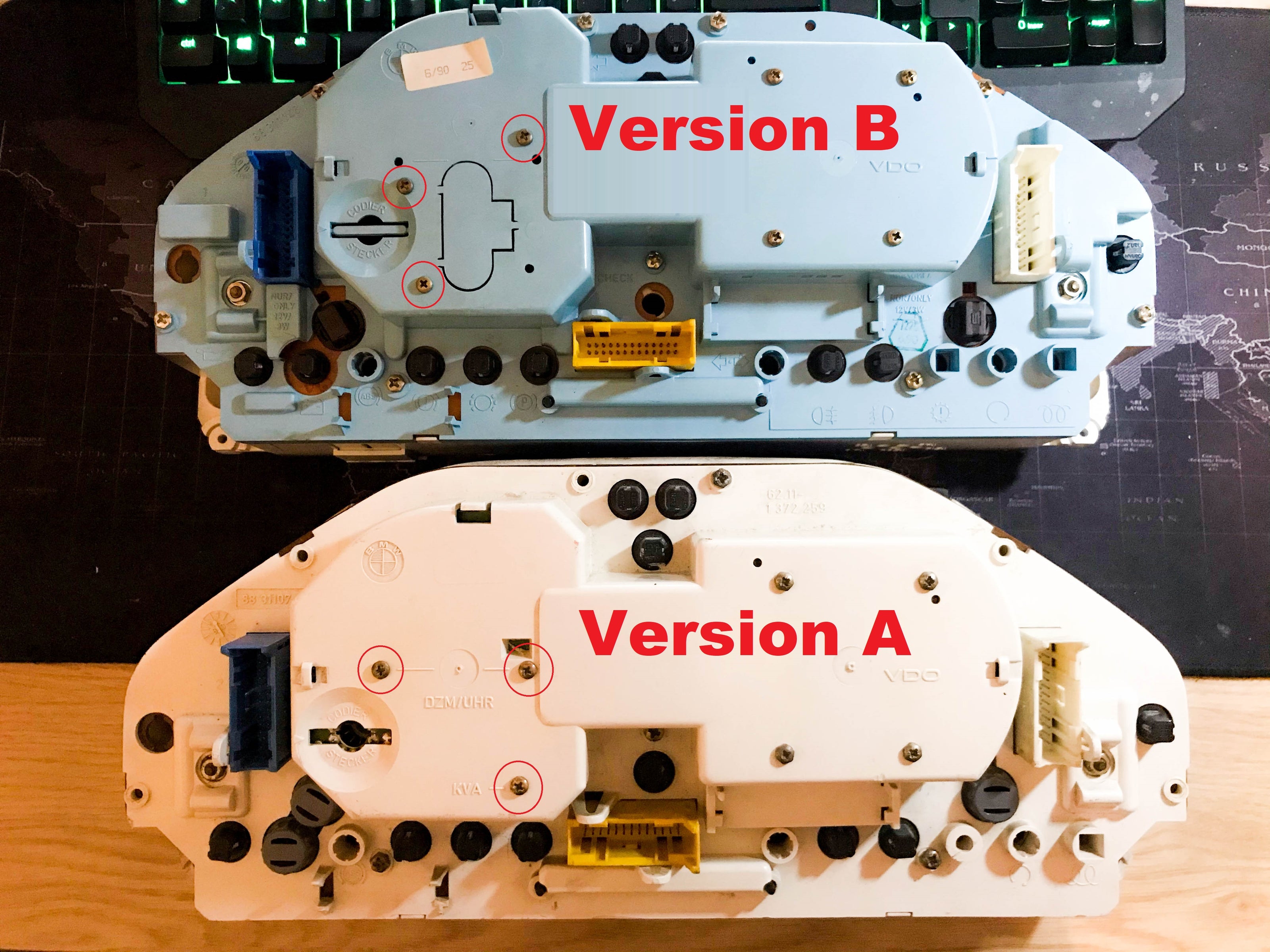 Kombiinstrument für Öltemperatur und -druck BMW E36