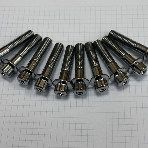 Vis chrome M7x32mm jantes 3 parties