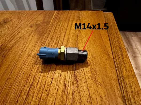 Adapter for temp sensor M12x1.5 to M14x1.5 male